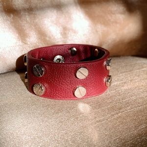 NEW Maroon Gold Studded Bracelet